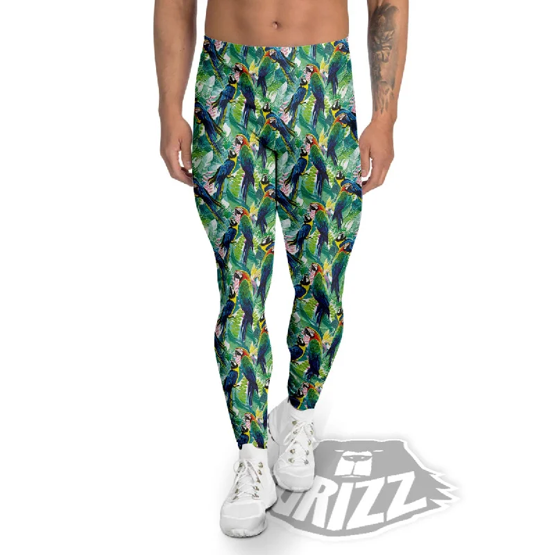 Parrot Macaw Print Pattern Men's Leggings