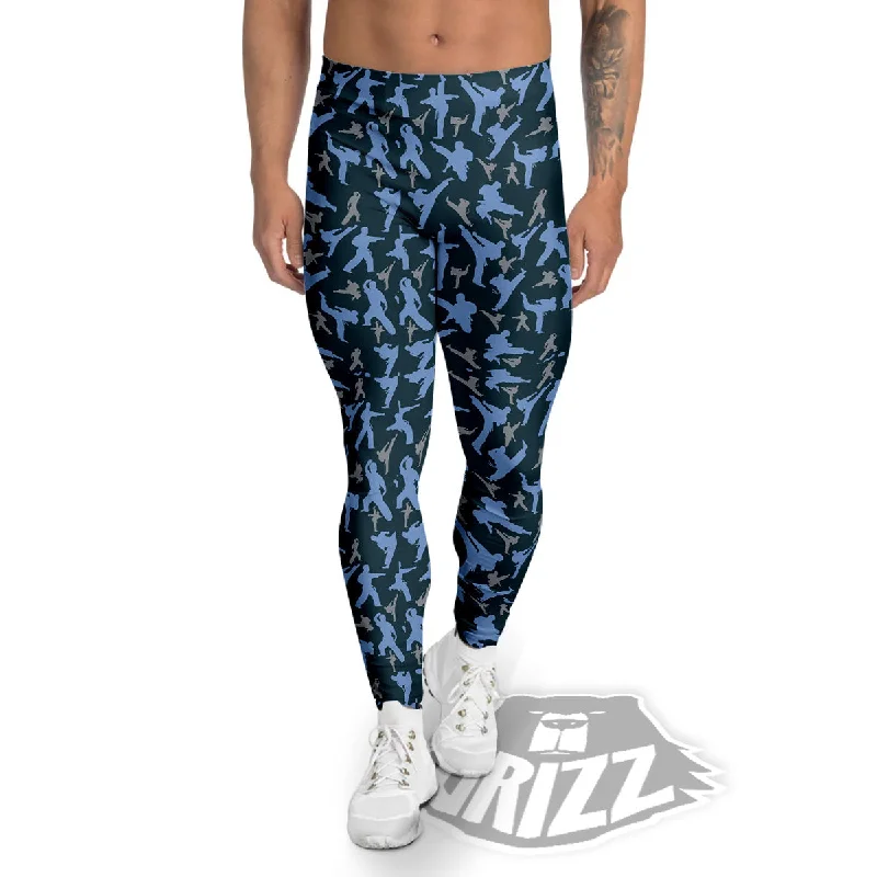 Pattern Karate Print Men's Leggings