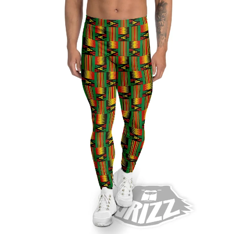 Pattern Kente Print Men's Leggings