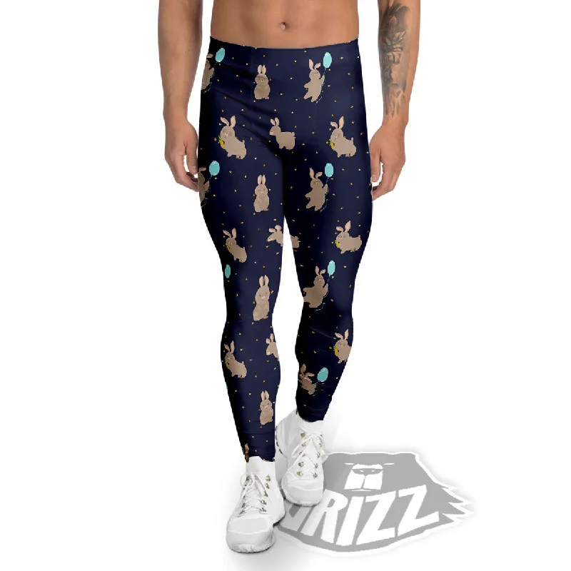 Pattern Mini Rabbit Print Men's Leggings