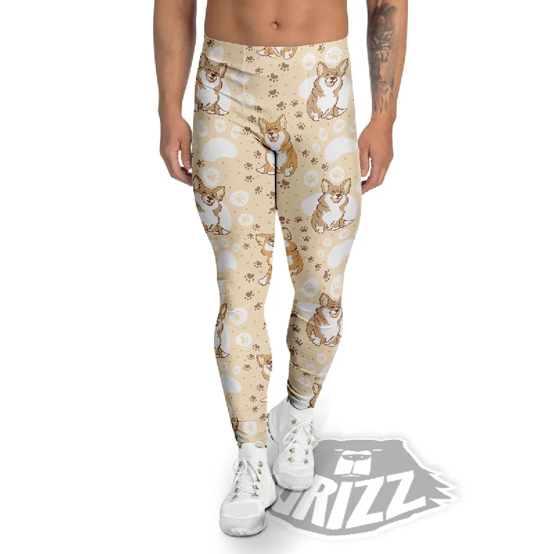 Pembroke Welsh Corgi Print Pattern Men's Leggings