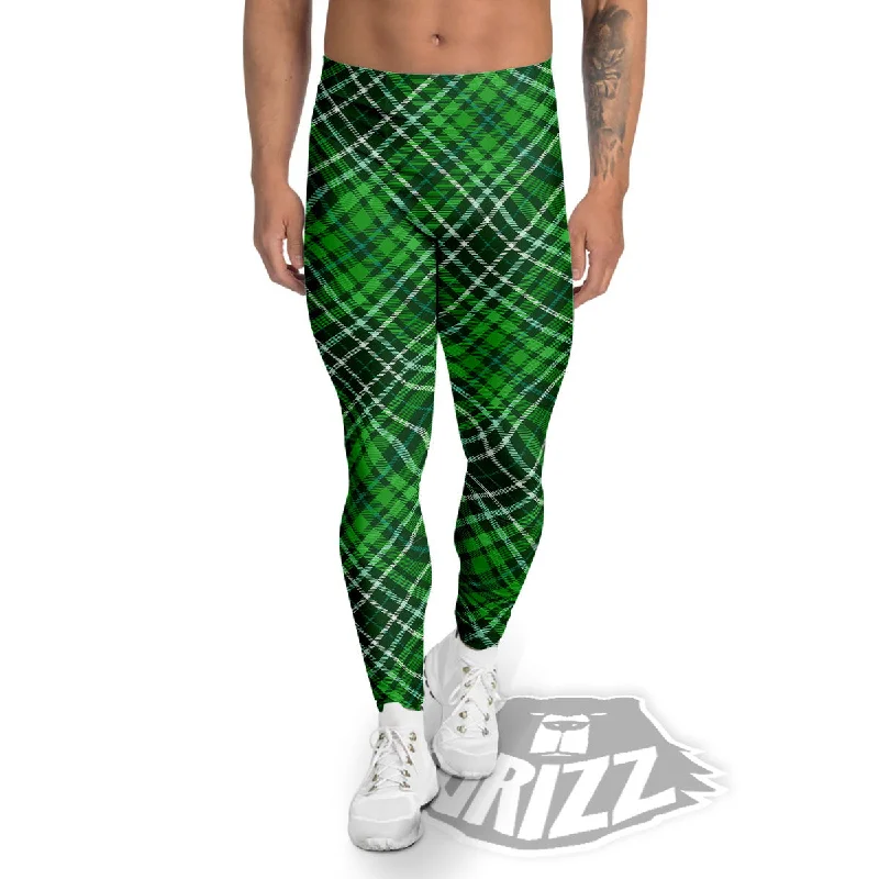 Plaid Irish Print Pattern Men's Leggings