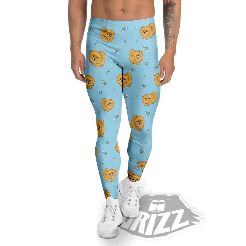 Pomeranian Little Print Pattern Men's Leggings