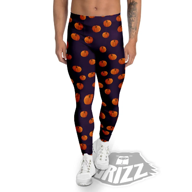 Pumpkin Little Print Pattern Men's Leggings