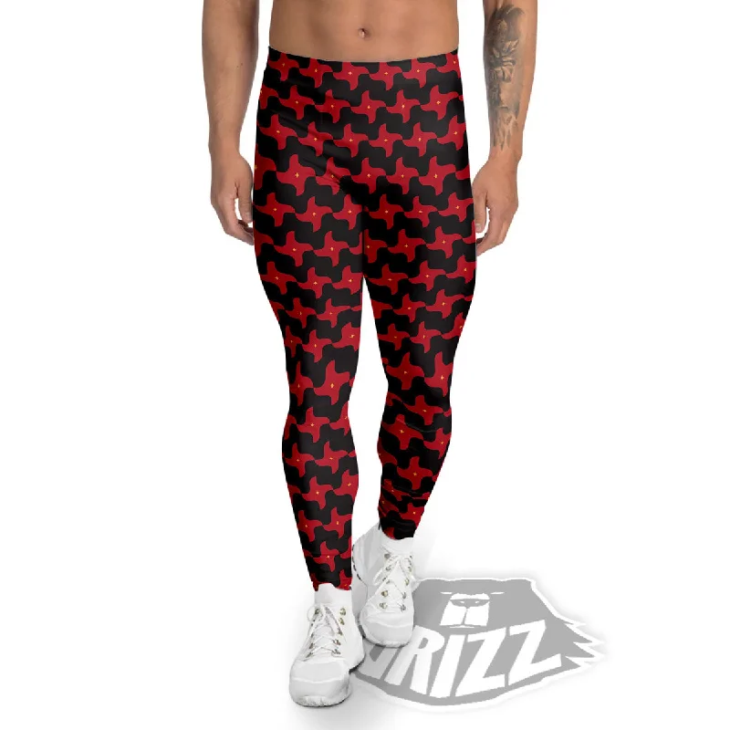 Shuriken Ninja Print Pattern Men's Leggings