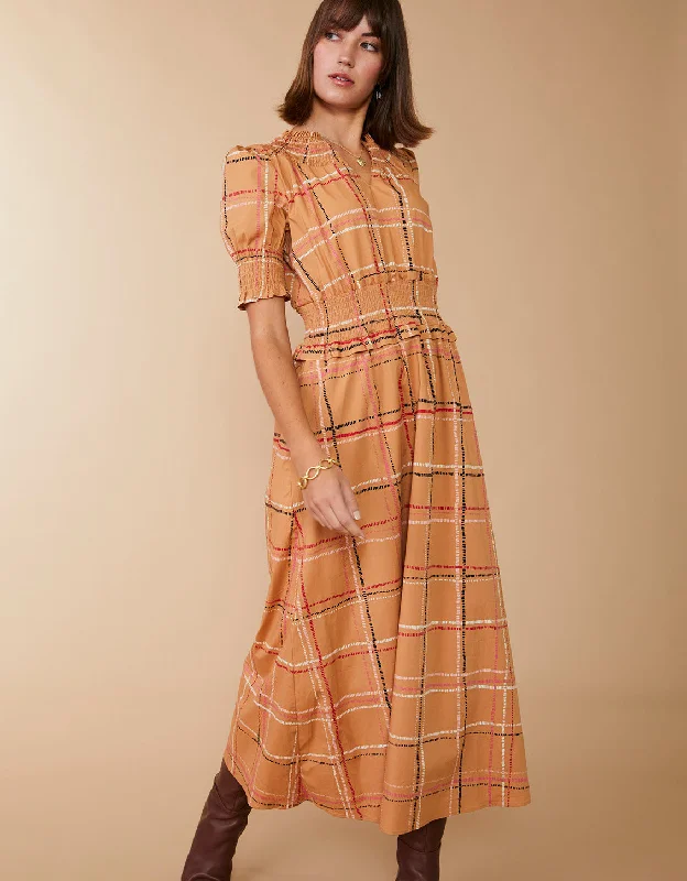 Adelaide Midi Dress Botanic Garden Dash Plaid