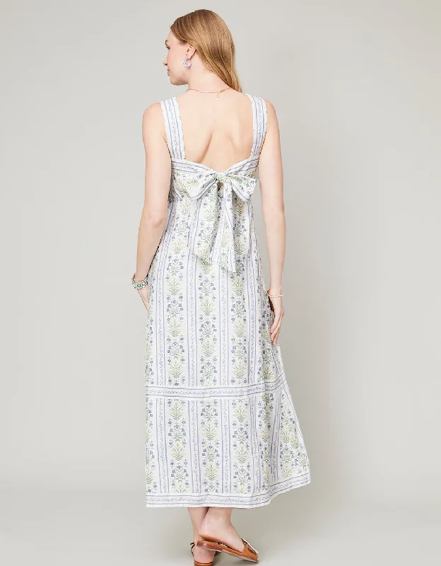 Cheyanne Midi Dress Peeples Song Sweet Floral Stripe