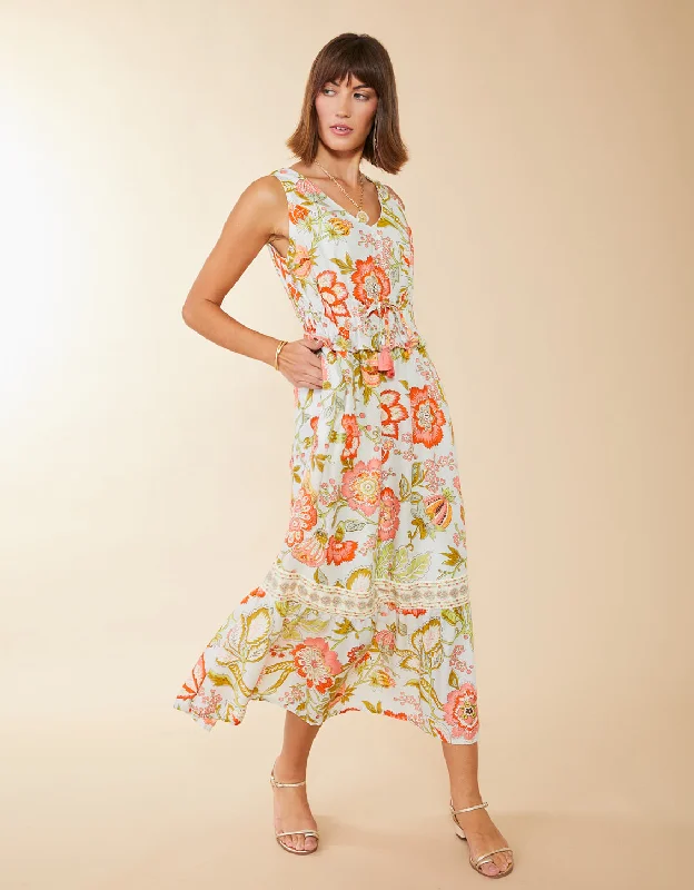 Justine Midi Dress River Club Jacobean