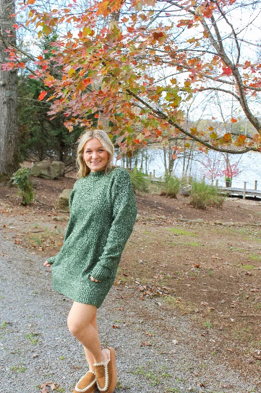 Evergreen Dreams Sweater Dress