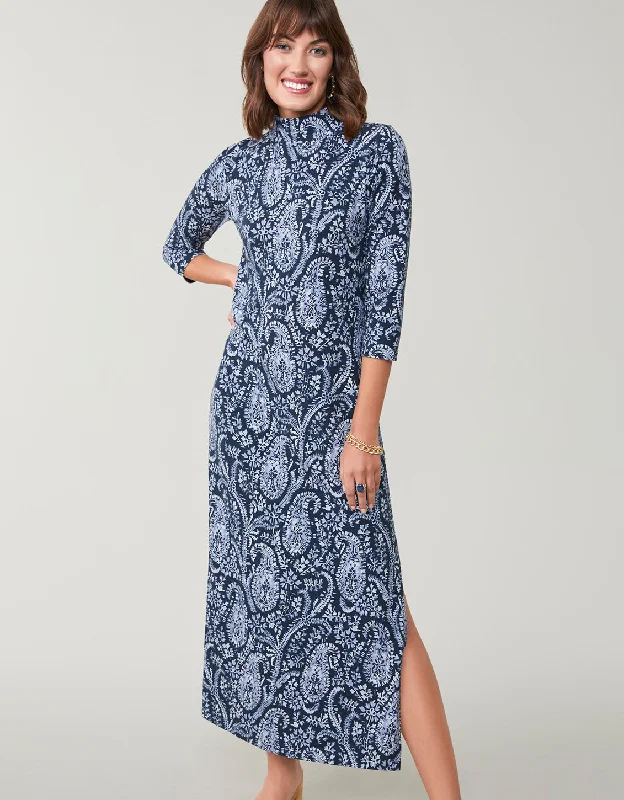 Naomi Midi Dress Marsh Boardwalk Paisley Navy