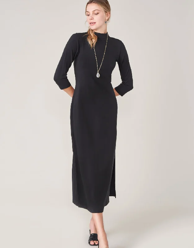 Naomi Mockneck Dress Black