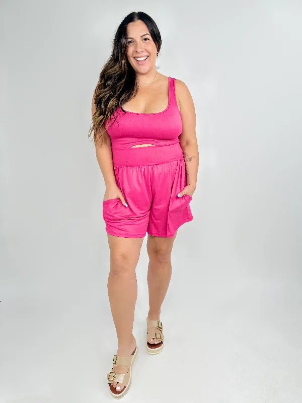 Passenger Princess No Bra Needed Romper- Fuchsia