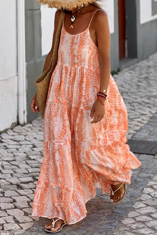 Bowen Printed Scoop Neck Maxi Cami Dress