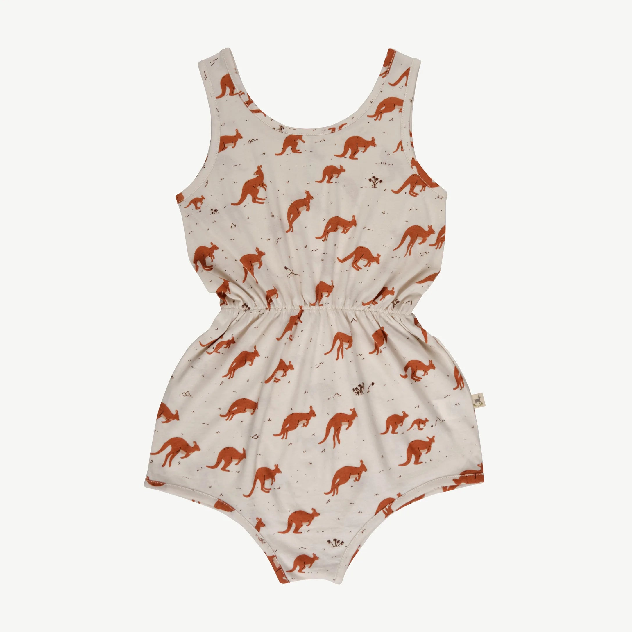 'kangaroo mob' white sand girl tank jumpsuit